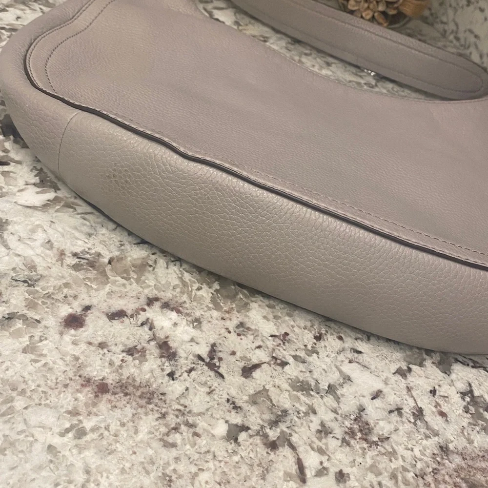 Michael Kors Gray Leather Hobo Bag